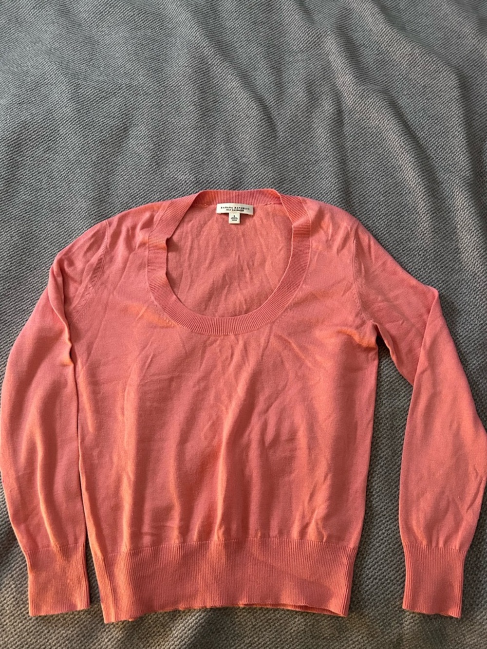 Banana Republic silk cashmere sweater, coral, size S